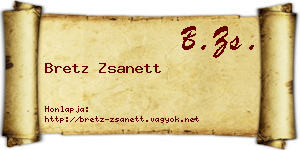 Bretz Zsanett névjegykártya