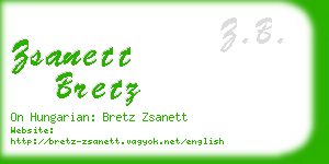 zsanett bretz business card